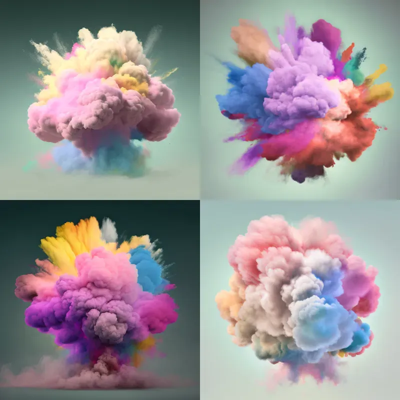 Colourful Cloud Bursts