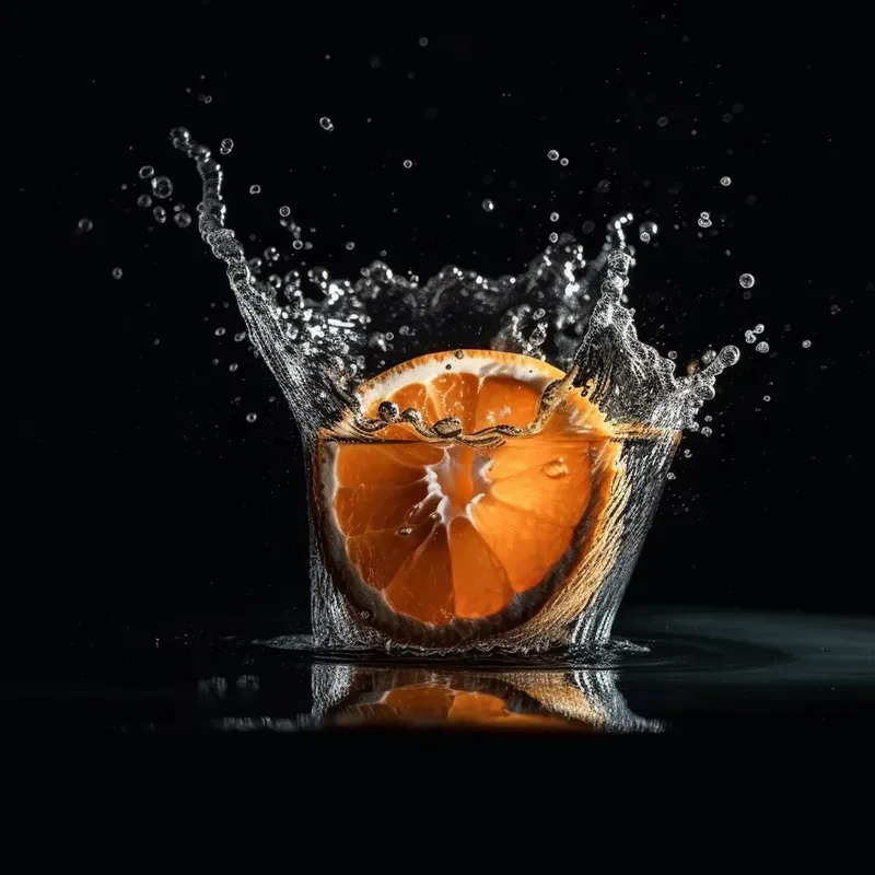 Water Splash Fruits Flowers Vegetables