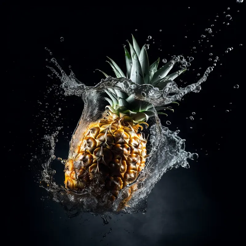 Water Splash Fruits Flowers Vegetables