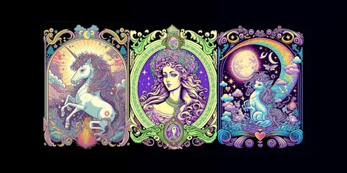 Whimsical Tarot Cards generated by midjourney