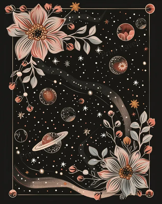 Whimsical Celestial Surrealism Art