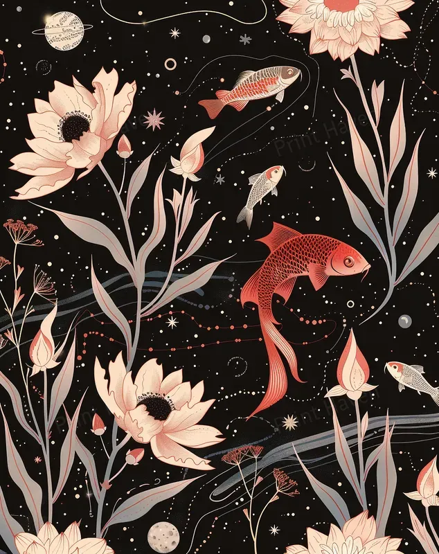 Whimsical Celestial Surrealism Art