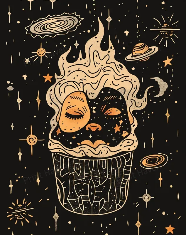 Whimsical Celestial Surrealism Art