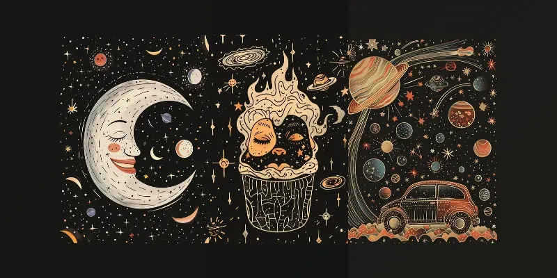Whimsical Celestial Surrealism Art generated by undefined