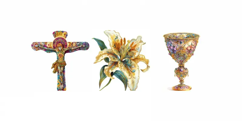 Religious Easter Cliparts generated by undefined