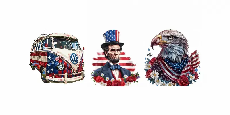 4th Of July Tshirt Prints generated by undefined