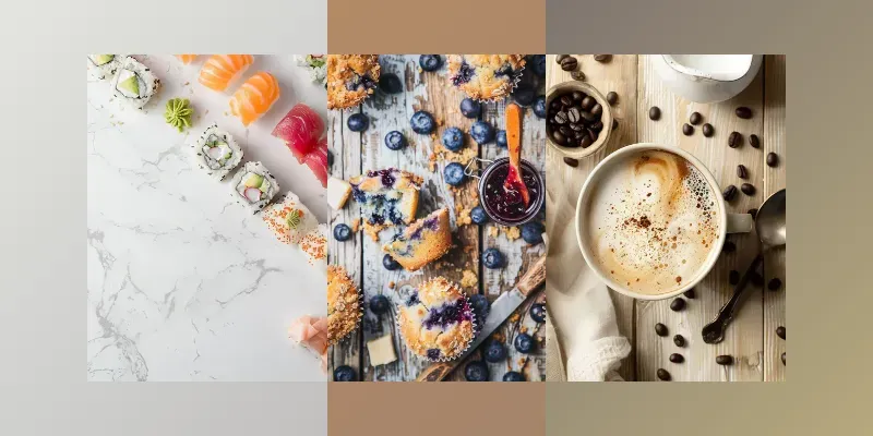 Top View Food And Drink Photographs generated by undefined