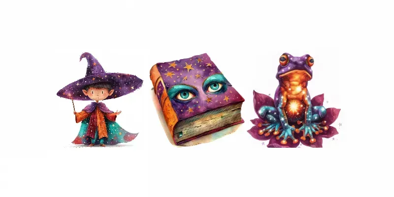 Magical And Whimsical Cliparts generated by undefined