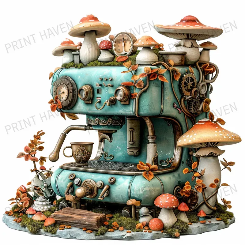 Italpunk Vibes Teal Colors Cliparts