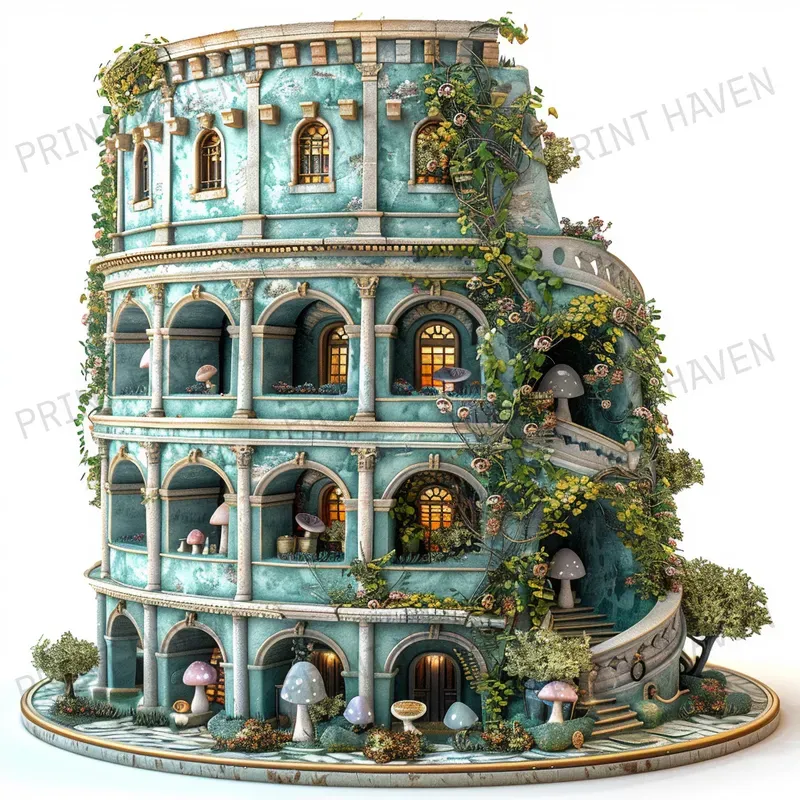 Italpunk Vibes Teal Colors Cliparts