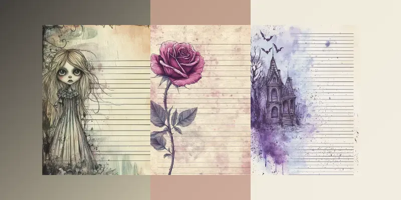 Dark Junk Journal Pages generated by undefined