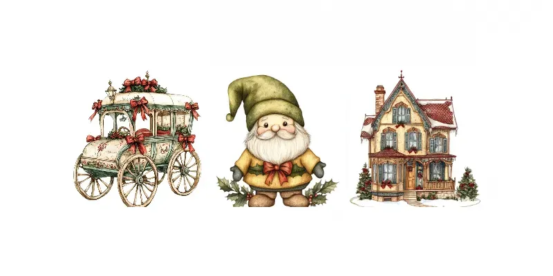 Magical Christmas Clip Art generated by undefined