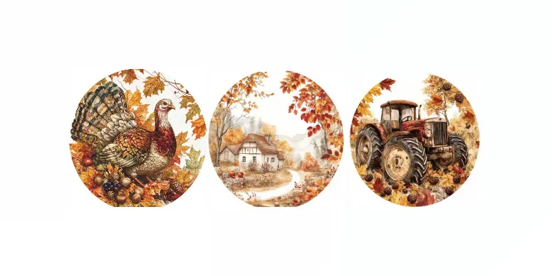 Autumn Icons Thanksgiving Cliparts