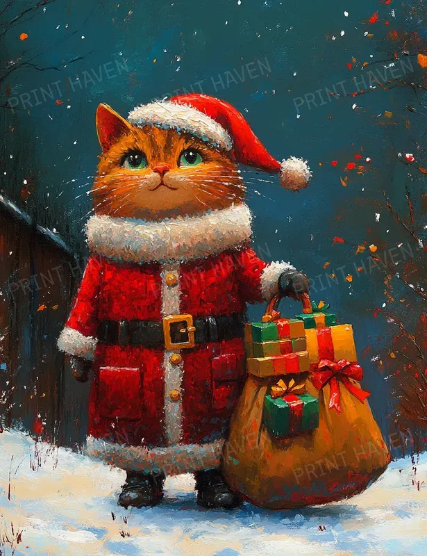 Whimsical Contrast Christmas Atc Cards