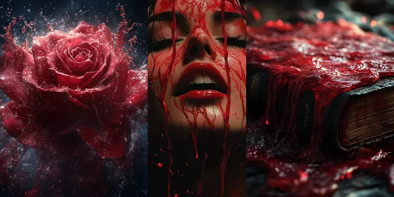 Dramatic Blood Art generated by undefined
