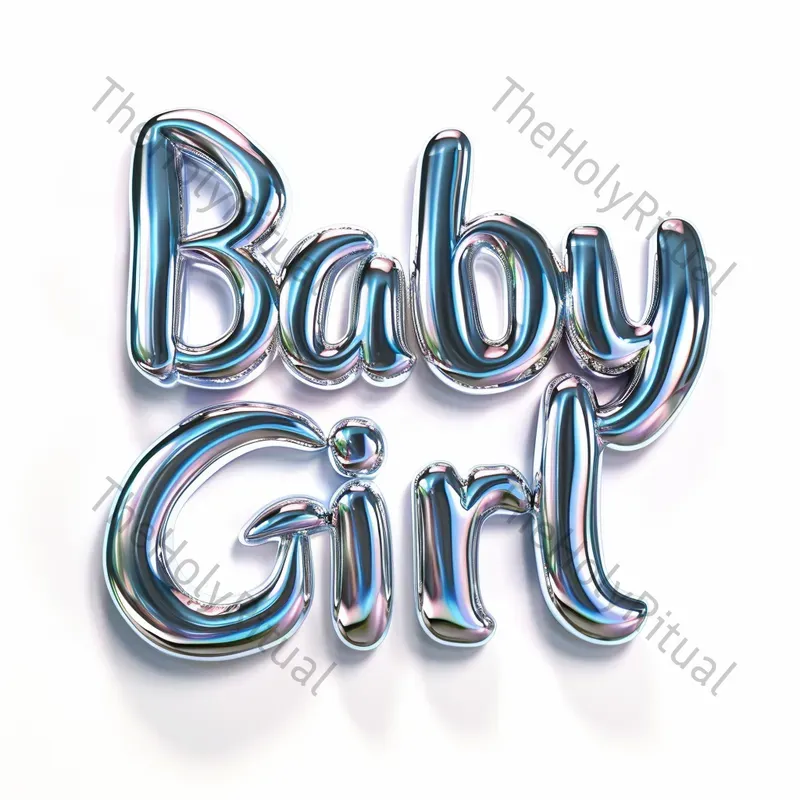 Custom Chrome Liquid Metal Text