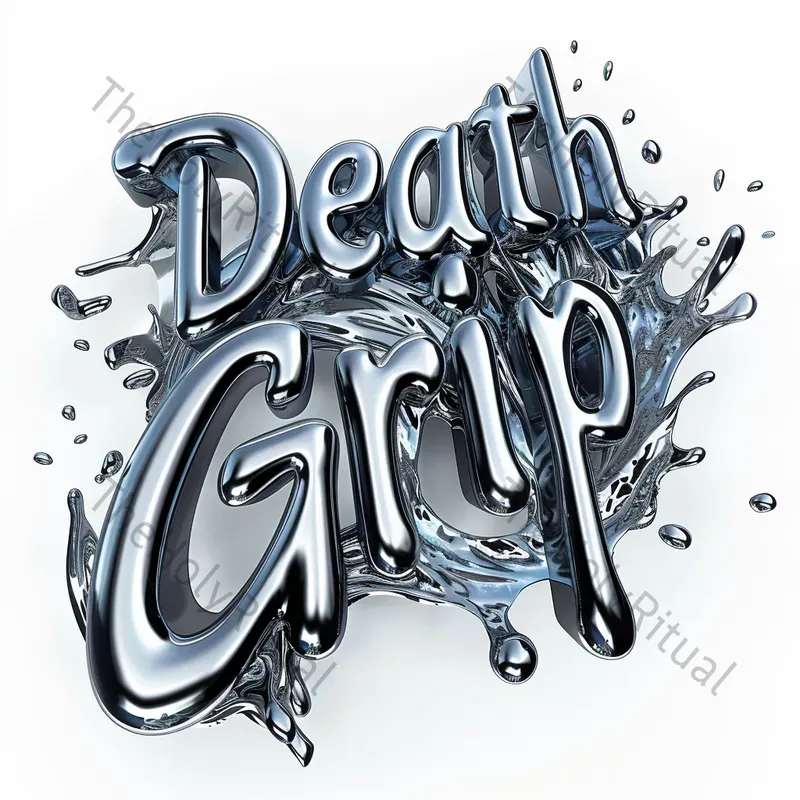 Custom Chrome Liquid Metal Text