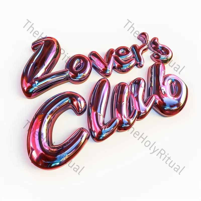 Custom Chrome Liquid Metal Text