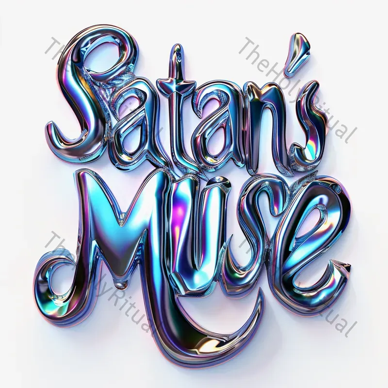 Custom Chrome Liquid Metal Text