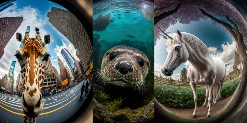 Fisheye Animals generated by undefined