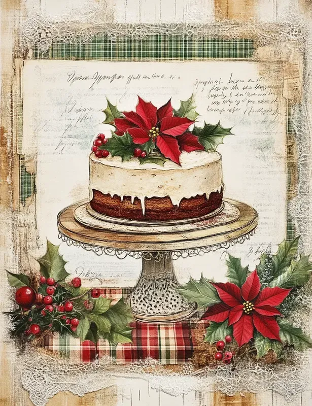 Cozy Christmas Baking Junk Journal Pages