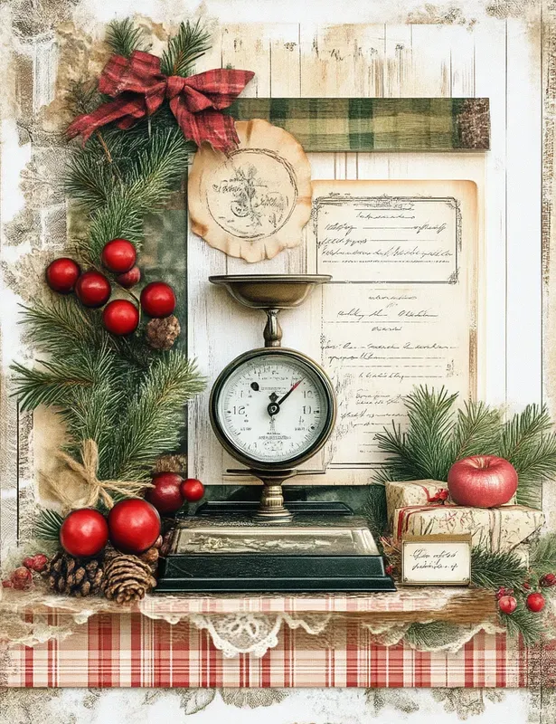 Cozy Christmas Baking Junk Journal Pages