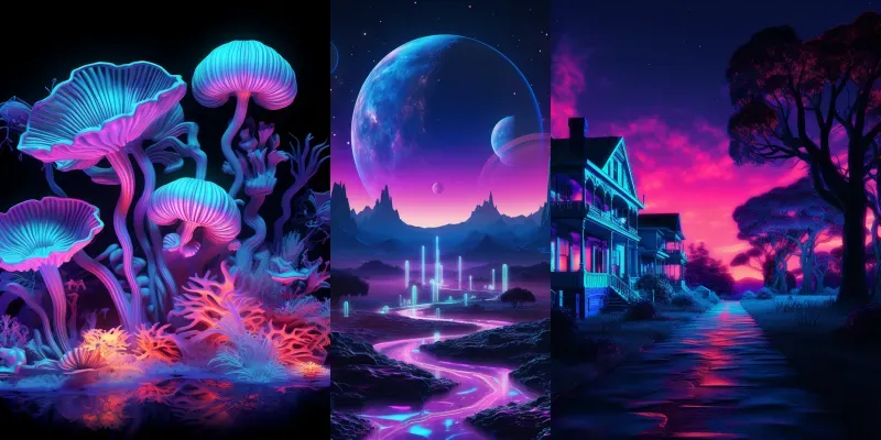 Neon Victorian Aesthetics Wallpapers generated by undefined