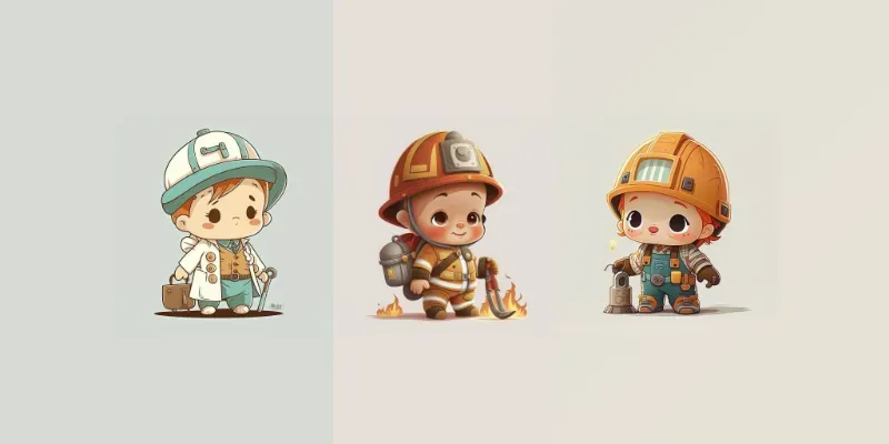 Babies Dressed As Professionals generated by undefined