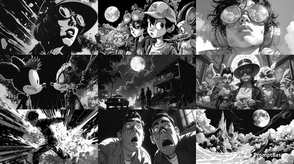 Black N White Cartoon Memories