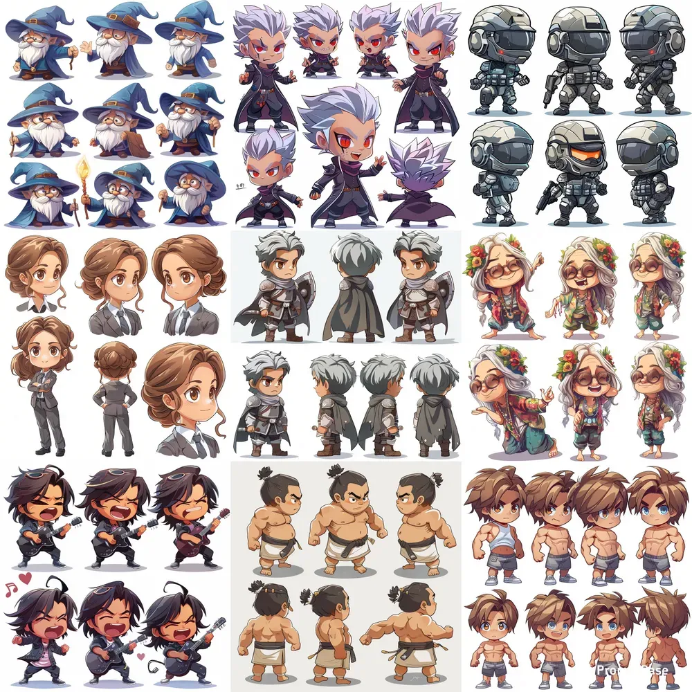 Chibi Characters Sheets
