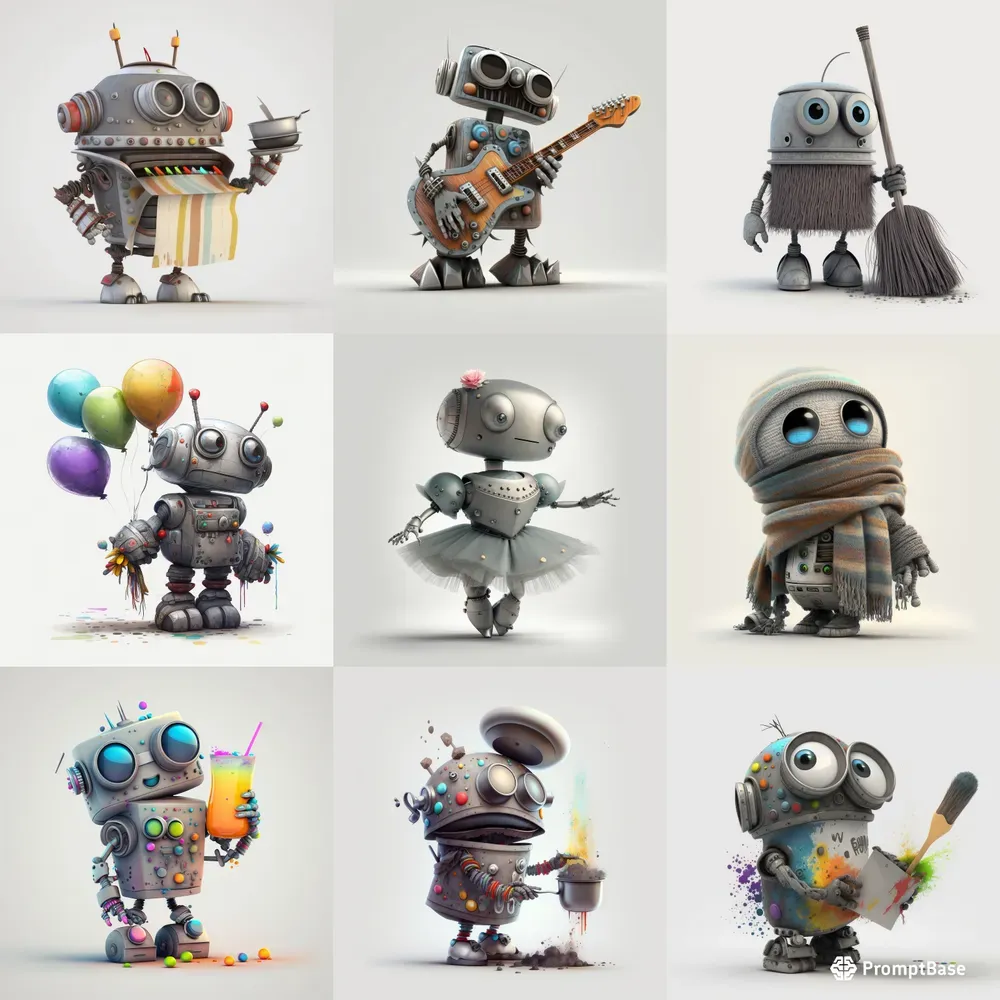 Cute Robots Doing Whatever You Wants