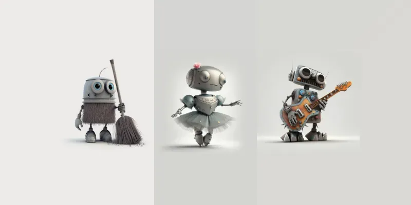 Cute Robots Doing Whatever You Wants generated by undefined