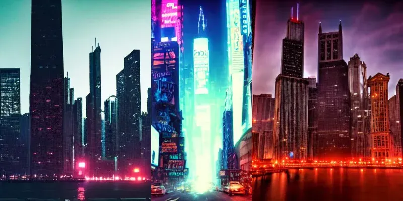 Cyber Punk City By Night generated by undefined