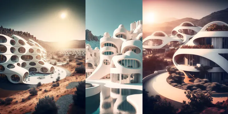 Organic Futuristic Houses generated by undefined