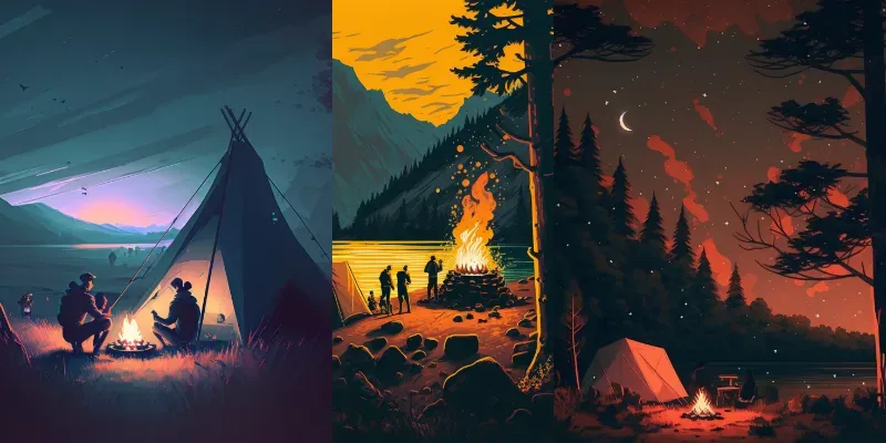 Camping In The Dark generated by undefined