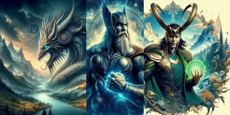 Norse Mythology Characters generated by undefined