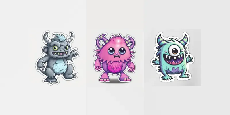 Cute Monster Stickers generated by undefined