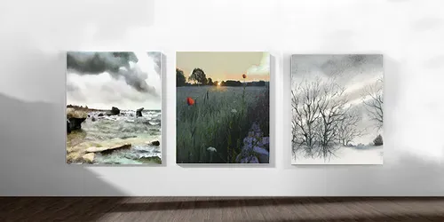 Water Color Landscapes generated by dalle