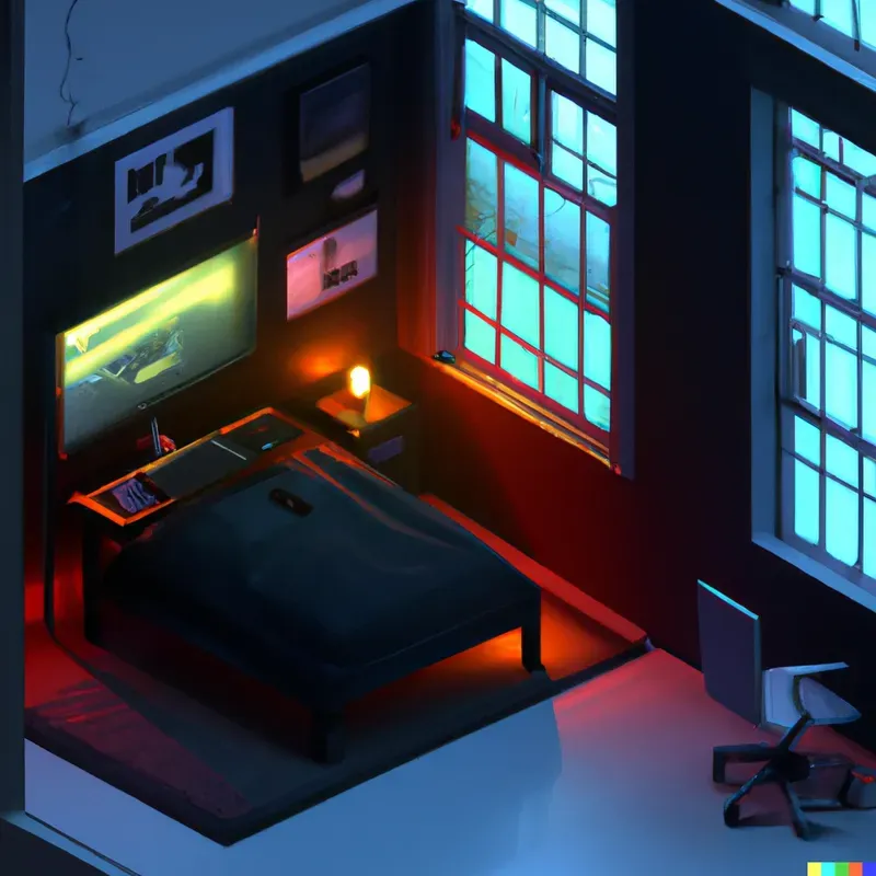 Gaming Bedroom Render