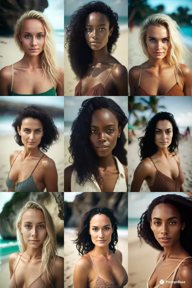 Realistic Beach Portraits