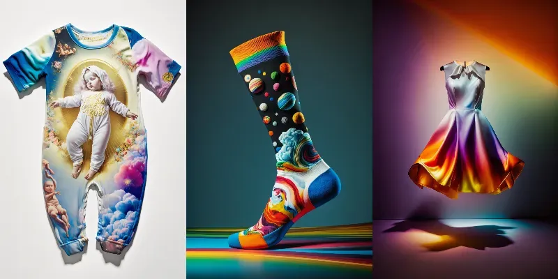 Surreal Apparel Product Photographs generated by undefined