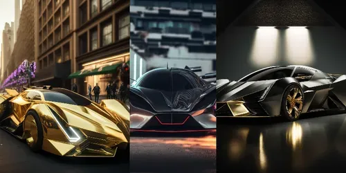 Hypercar Designs generated by midjourney