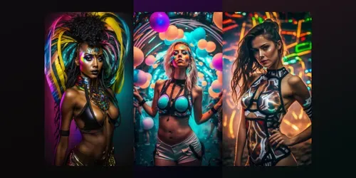 Rave Girls Fashion generated by midjourney