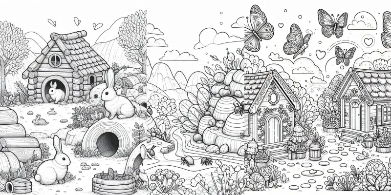 Miniature World Wonders Coloring Pages generated by undefined