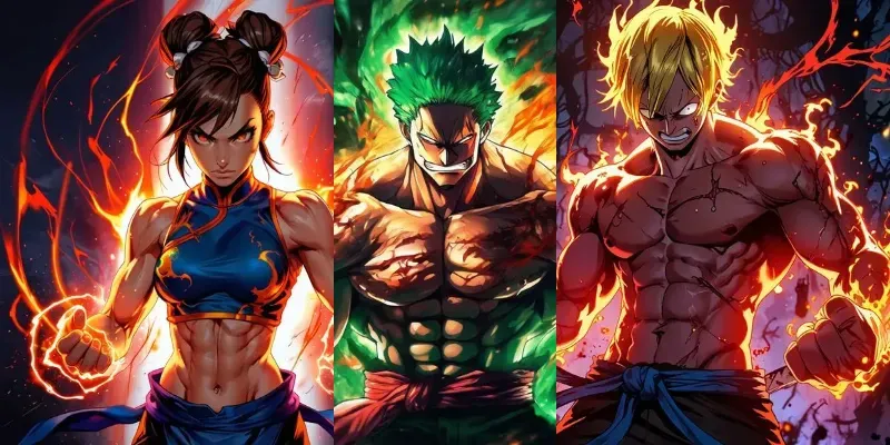 Manga Fighting Posters generated by undefined