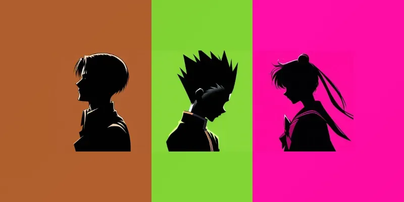 Silhouette Anime Manga Characters generated by undefined
