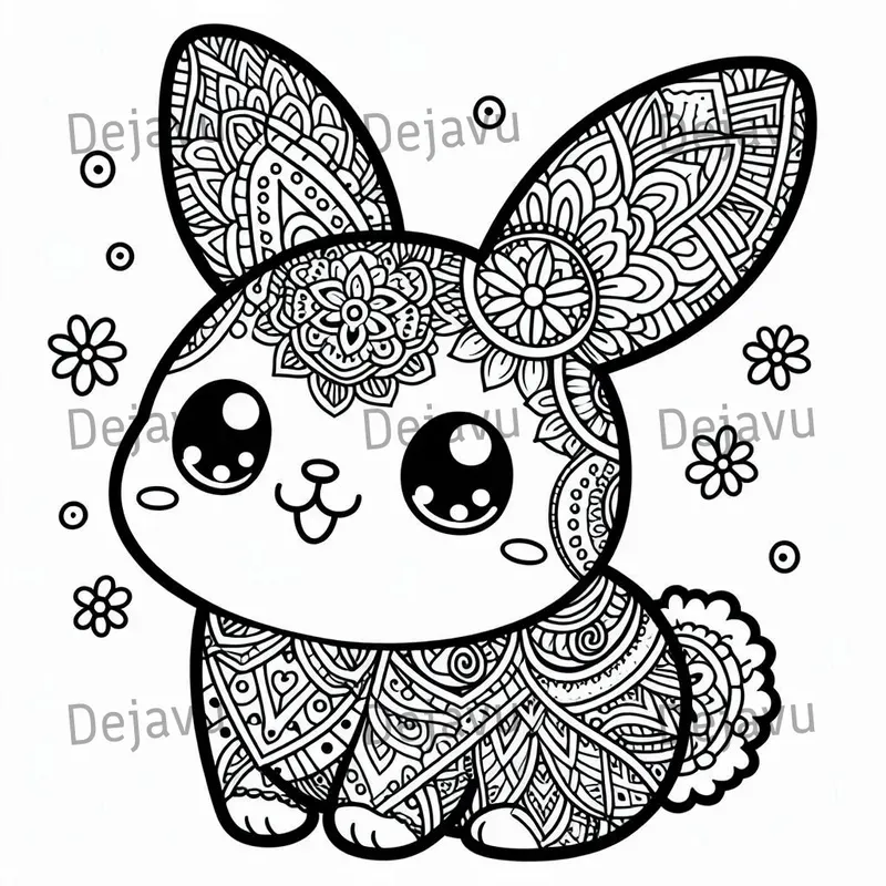 Cute Mandala Animals For Coloring Pages