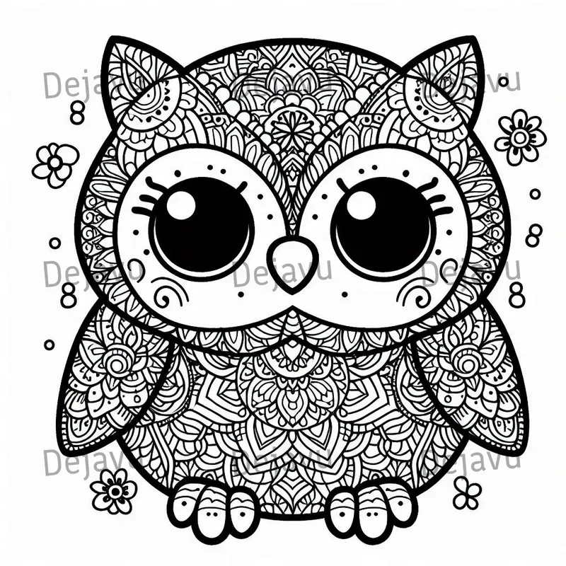 Cute Mandala Animals For Coloring Pages