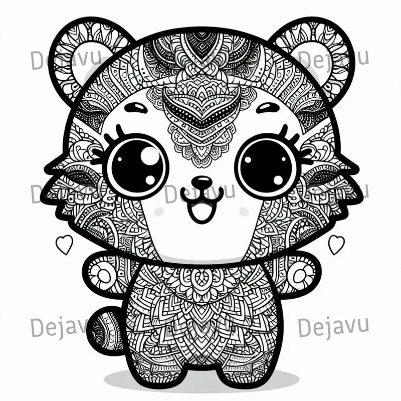 Cute Mandala Animals For Coloring Pages