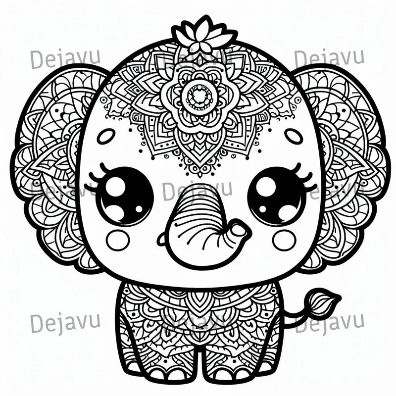 Cute Mandala Animals For Coloring Pages